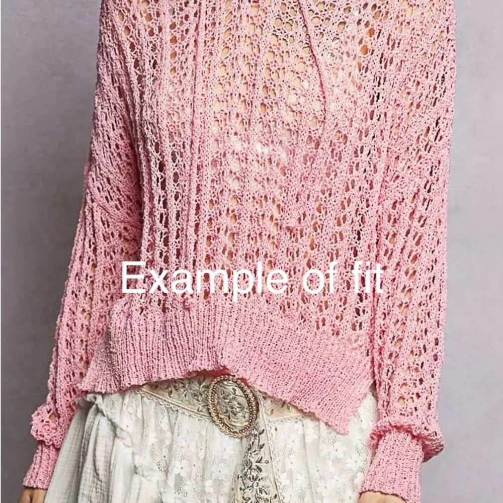 POL Openwork Knit Hooded Sweater in Gray, Size L, New - Picture 10 of 12